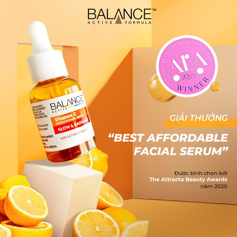 [30ml-60ml] Tinh Chất Dưỡng Trắng Da, Mờ Thâm Balance Vitamin C Brightening Serum Glow & Radiance