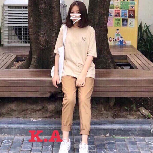 Quần Kaki Nữ Ống Rộng Phong Cách B5