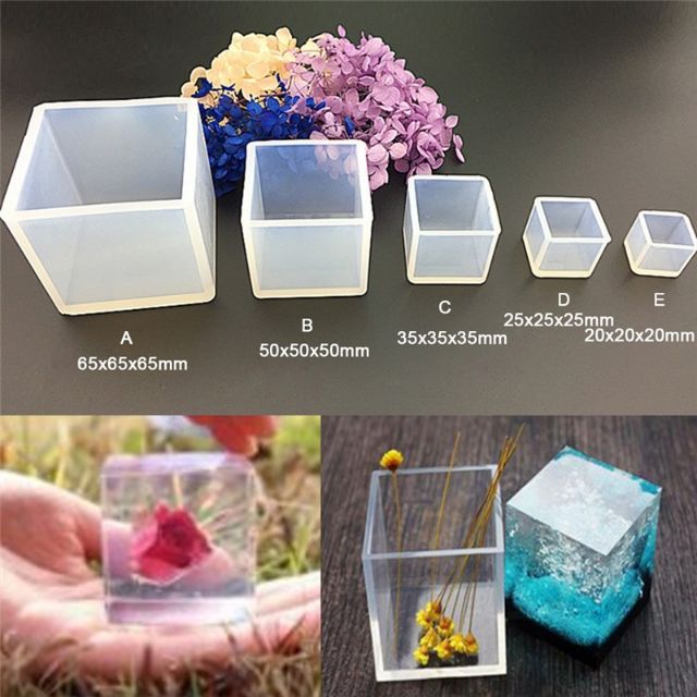 Khuôn Silicon Khối Vuông Các Cỡ Làm Handmade