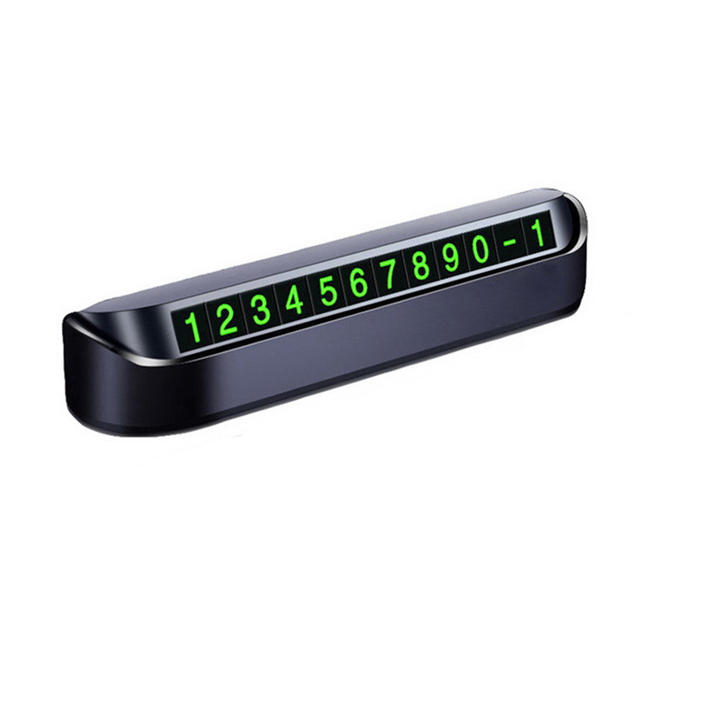 Car Temporary Parking Card Luminous Phone Number Card Plate Car Phone Number Plate Accessories