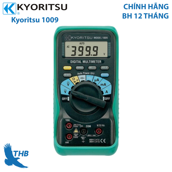 Đồng hồ vạn năng điện tử Đồng hồ vạn năng kỹ thuật số Kyoritsu 1009 Bảo hành 12 tháng Đo dòng DCV tới 600V