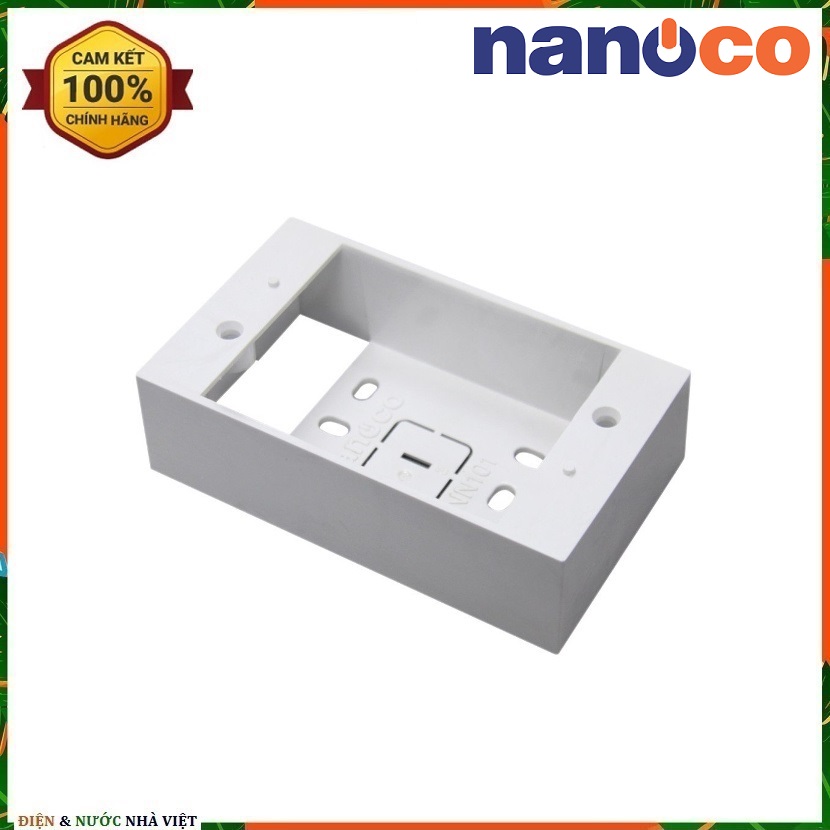 Hộp nổi đơn 120x70x35mm Nanoco NN101F dùng để gắn mặt, công tắc, ổ cắm, thiết bị Panasonic