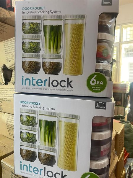 Bộ 6 hộp bảo quản interlock Lock&Lock INL303S010