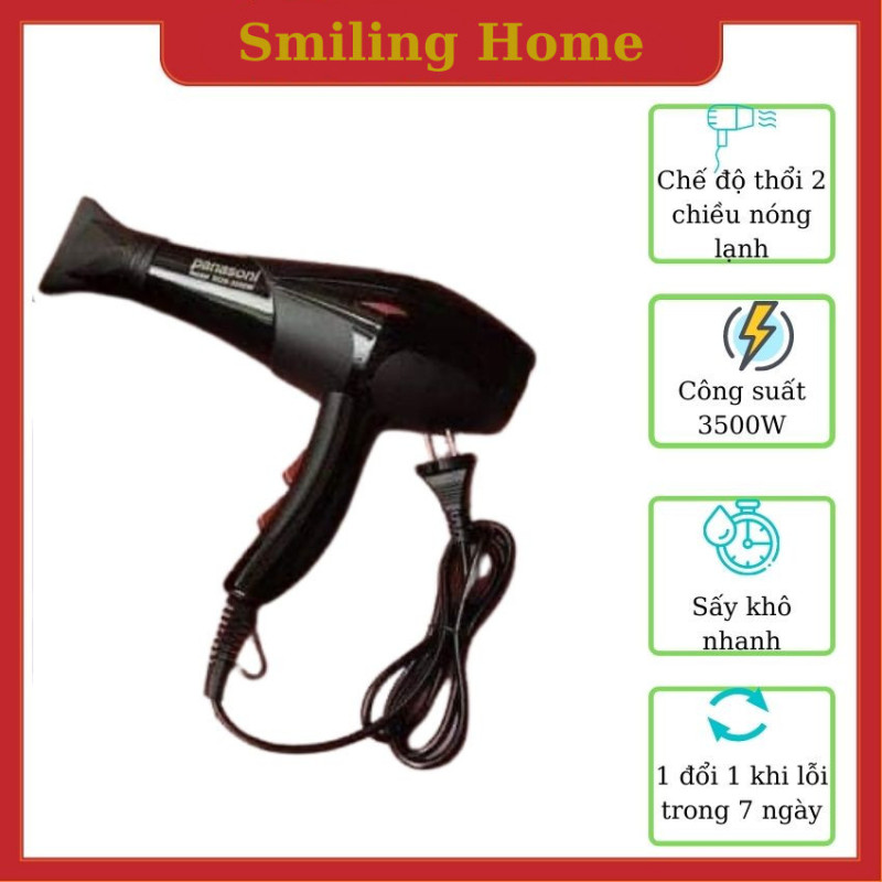 [FREESHIP+QUÀ]Máy sấy tóc 2 chiều nóng lạnh công suất lớn 3500W  MXT01- Smiling Home giá rẻ