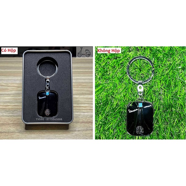 Móc khóa xe vespa cnc nguyên hộp nhôm