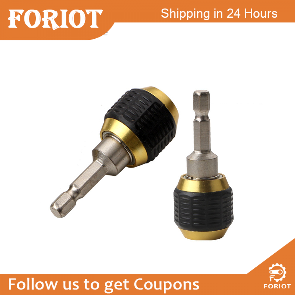 Foriot Tuốc Nơ Vít Đầu Kẹp Mũi Khoan Không Chìa Khóa 60Mm Bộ Chuyển Đổi Điều Khiển Tác Động Dụng Cụ Mũi Khoan Chuôi Lục Giác 1/4 Inch Dụng Cụ Chuyển Đổi Chuyển Đổi Nhanh