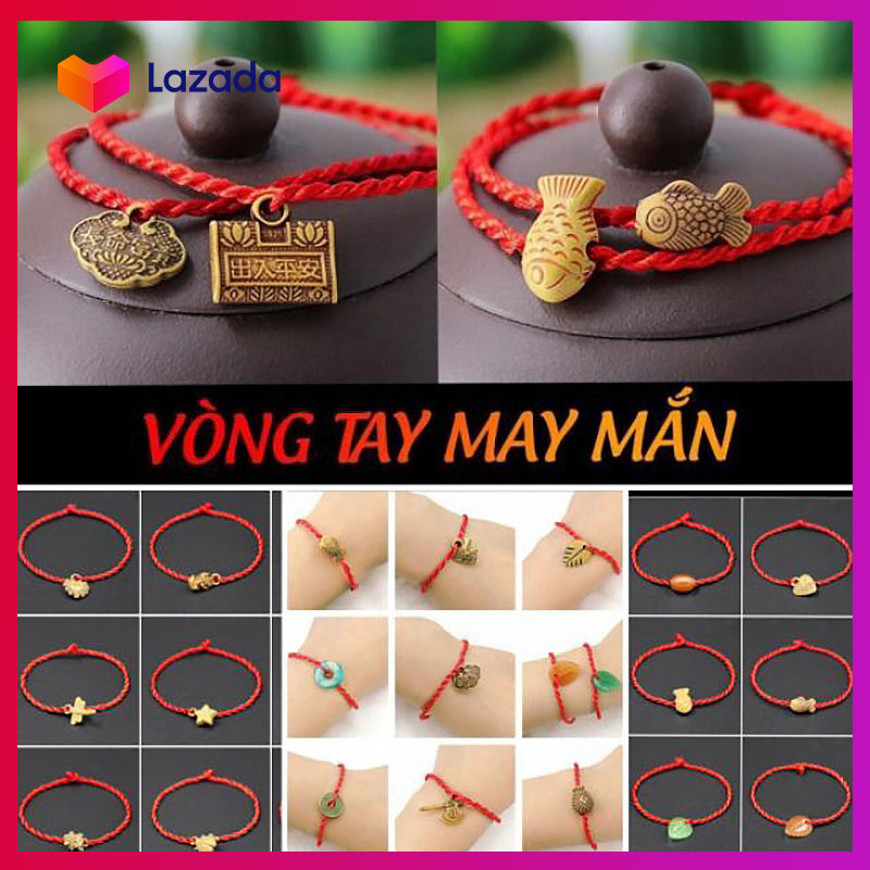Combo 12 vòng tay chỉ đỏ may mắn - kashop