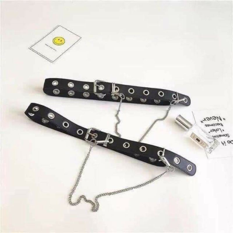 Thắt Lưng Dây Xích, Nịt Bụng Nữ Bản Nhỏ Cá Tính