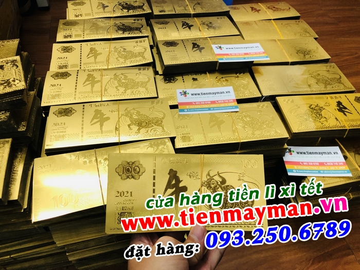 Tiền Lưu Niệm 100 Hình Con Ngựa Mạ Vàng Plastic