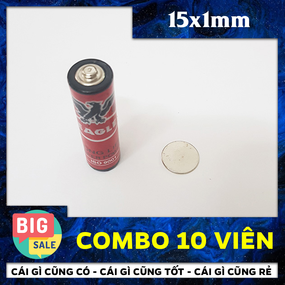 Nam Châm Siêu Mỏng 15x1mm Lực Hút Mạnh