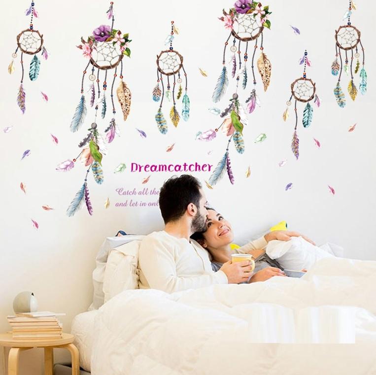 Decal dán tường Bộ đôi vòng bắt giấc mơ- 2P101- Scenedecal-Framedecals