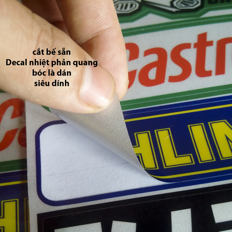 Bộ Tem dán xe Decal Nhiệt Phản Quang sắc nét, Chống thấm