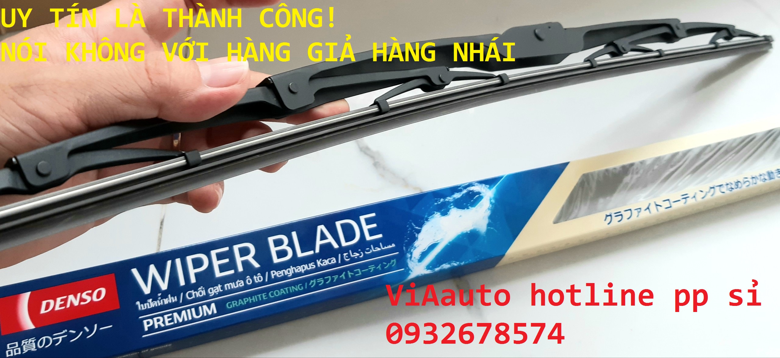 Gạt mưa ô tô CHÍNH HÃNG Denso made in malaysia siêu sạch đủ size CẦN GẠT SẮT