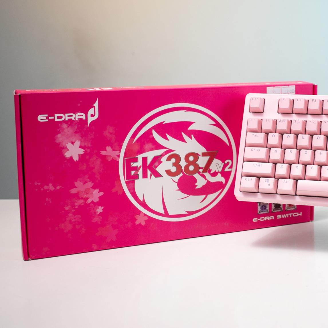 Bàn phím cơ E-DRA EK387 V2 E-Dra Switch (USBC/Đen/Edra sw)