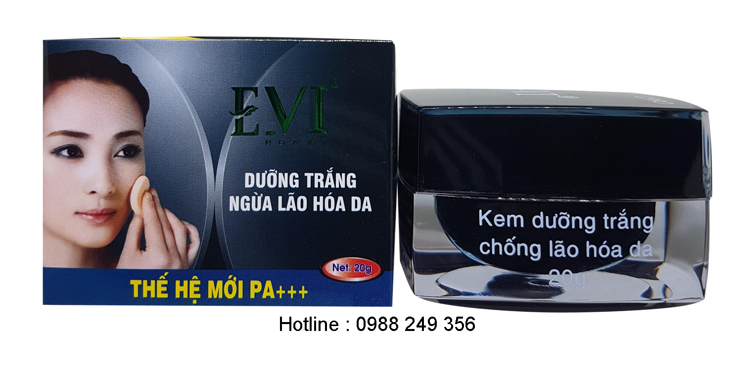 Kem dưỡng trắng ngừa lão hóa da evi 20g