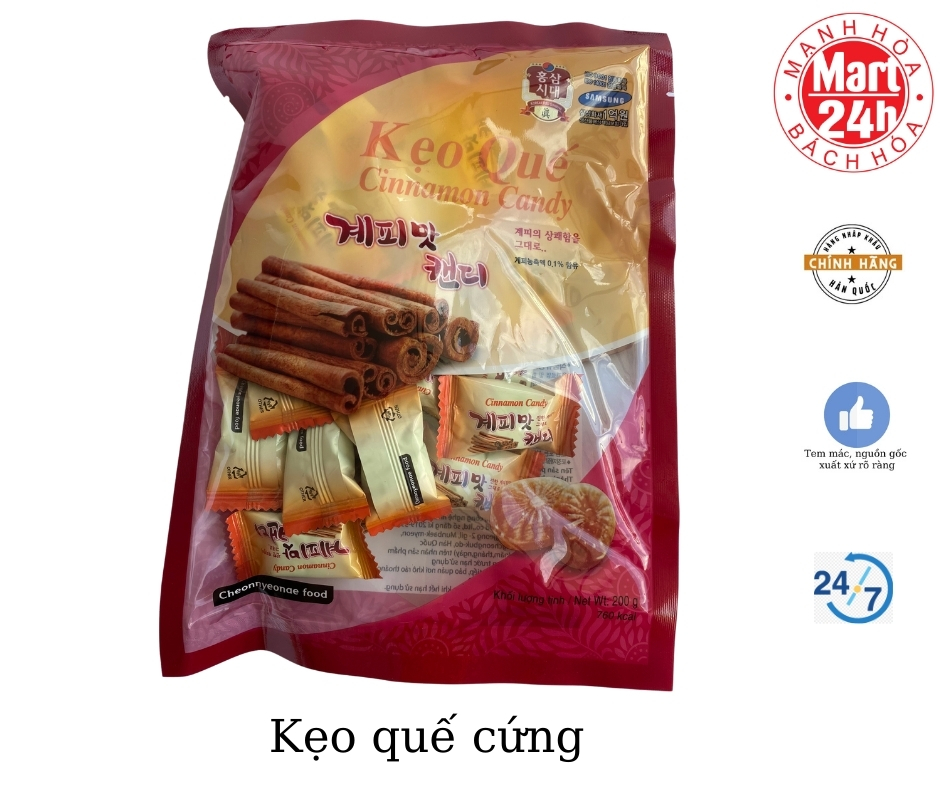 Kẹo quế cứng Hàn Quốc- Cinnamon Candy  200g