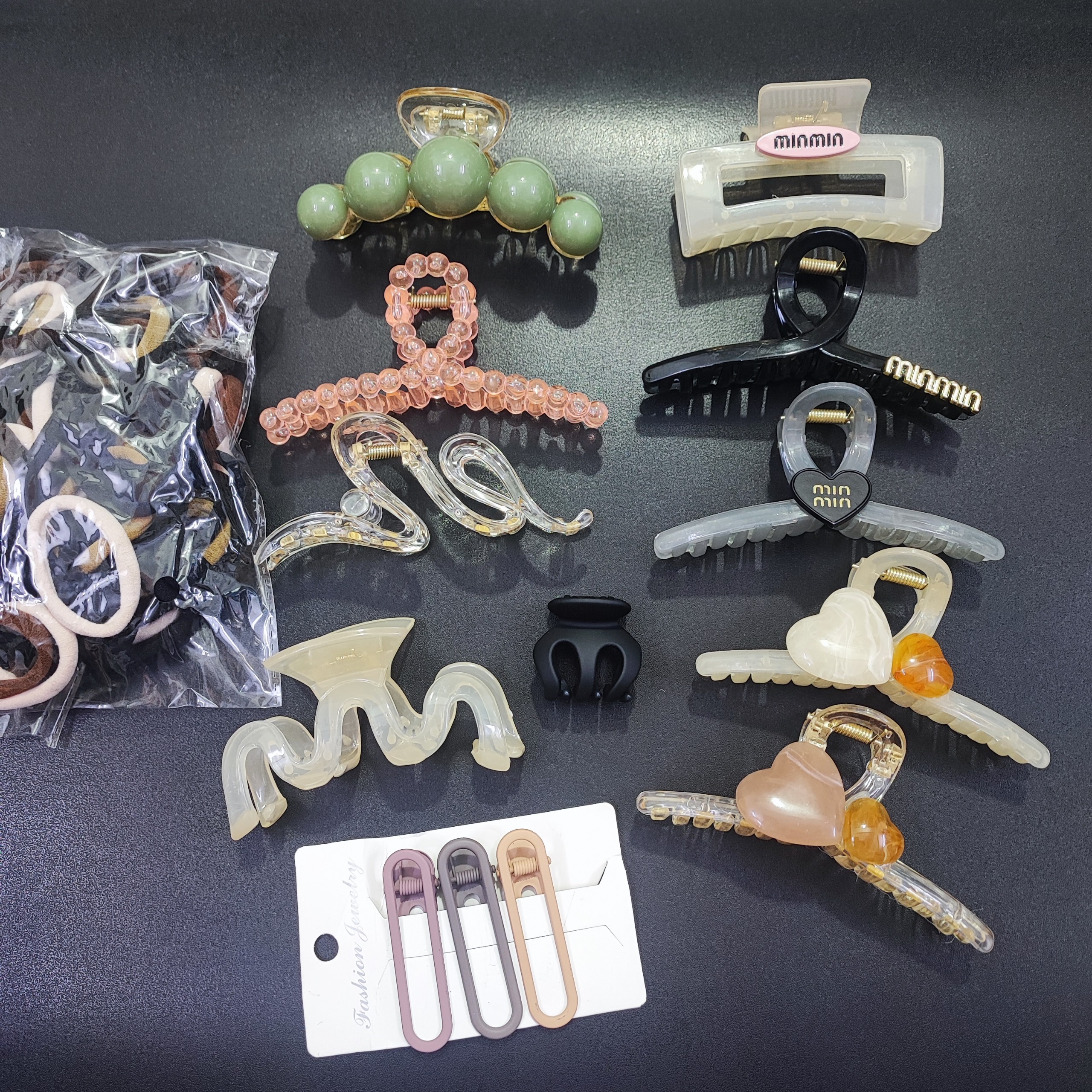 Set Kẹp Tóc Cột Tóc 83 Chi Tiết - 13 Kẹp Tóc Và 70 Thun Cột Tóc