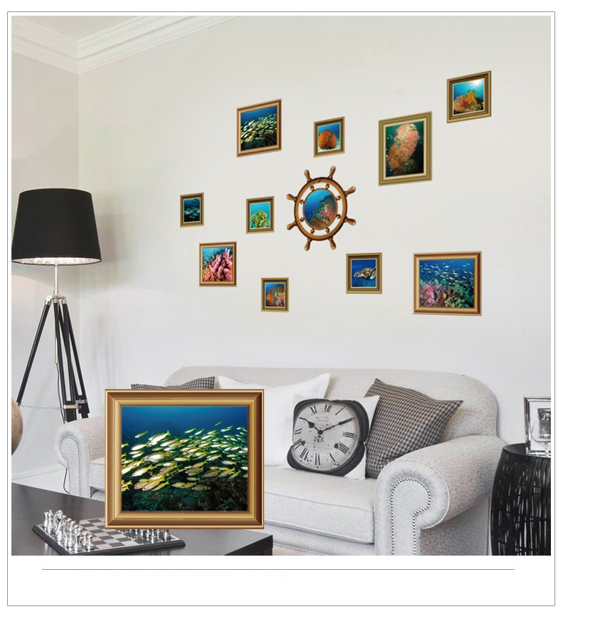 Tranh decal, giấy dán tường :Đại dương bí ẩn