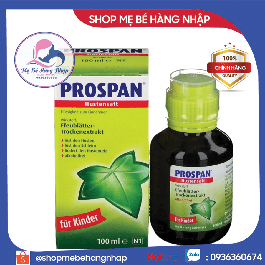 Siro Prospan Đức 100ml - Siro ho long đờm chính hãng
