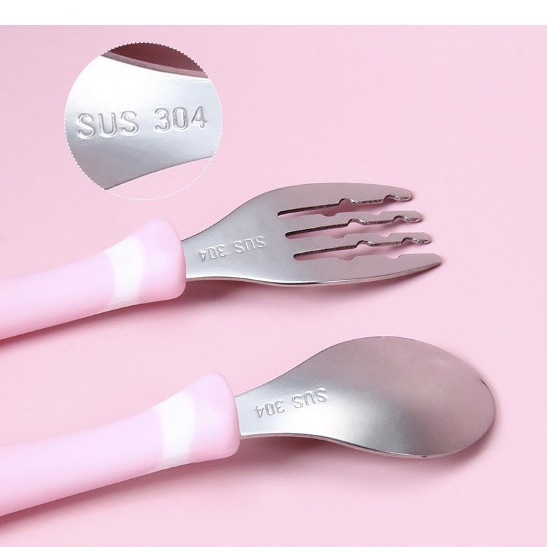 Set thìa dĩa đũa ăn dặm ZARACUS cao cấp cho bé