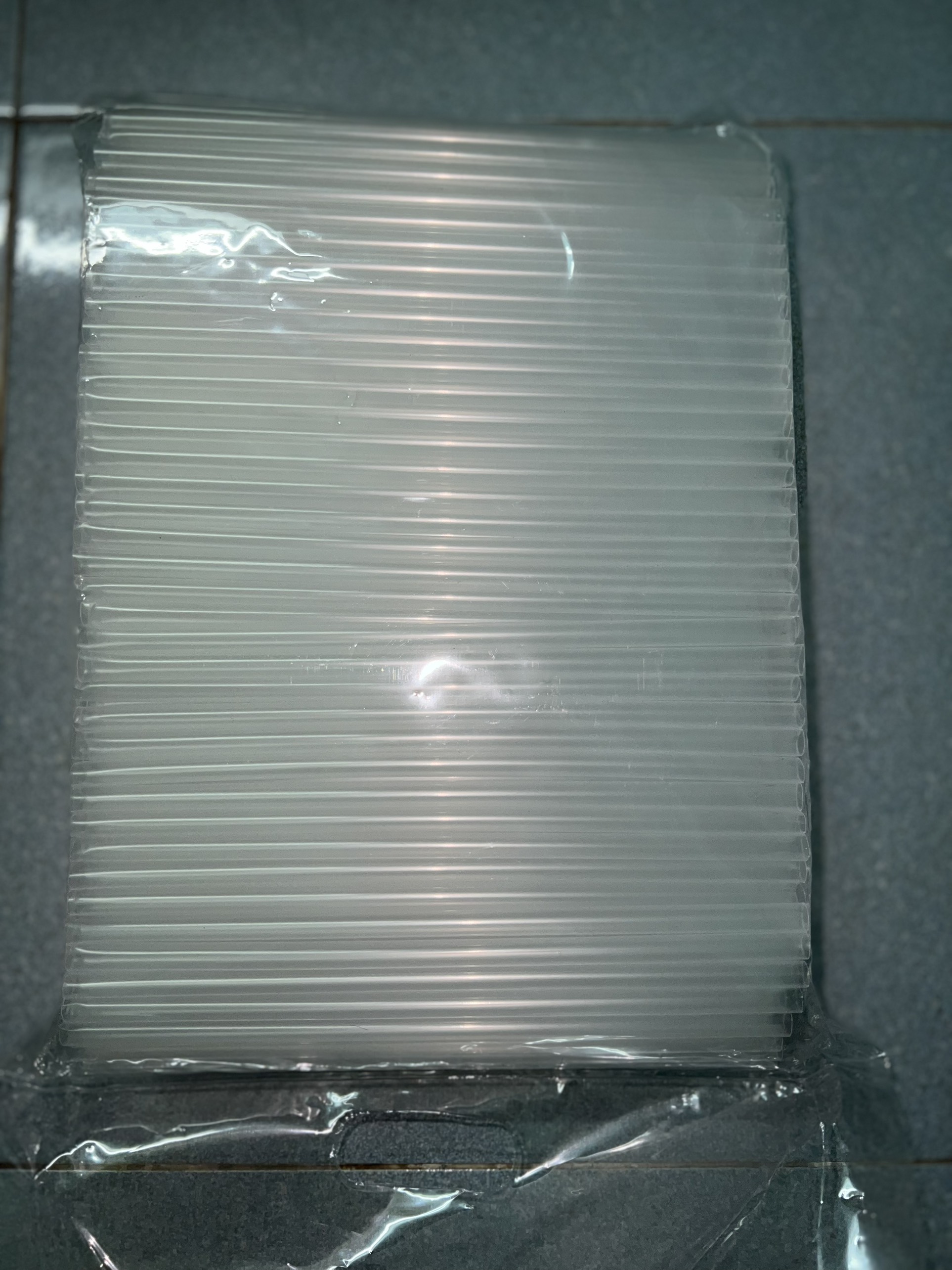 ỐNG HÚT THẲNG PHI 8 TRẮNG TRONG (HAI ĐẦU BẰNG) - 500g/bịch