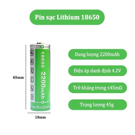 Pin Sạc DP 18650 3.7V 2000mAh ( 1 Viên )