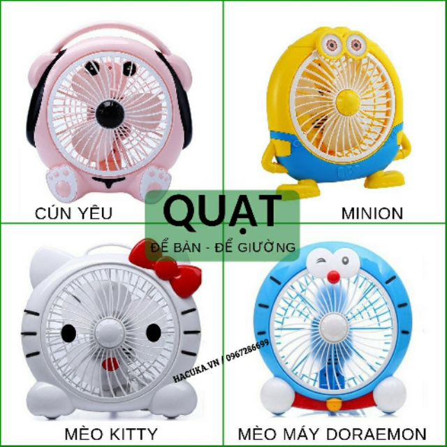 Quạt Mini Hình Thú Siêu Đáng Yêu Có Bảo Hành