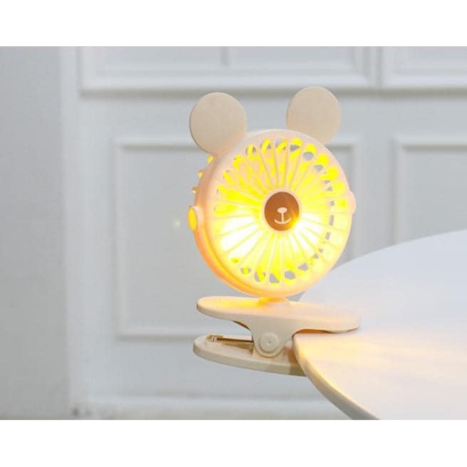 Quạt kẹp mini có đèn phát sáng