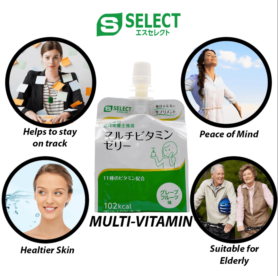 Thạch Uống S Select Multivitamin Jelly Drink Nhật Bản (180g/ Túi)