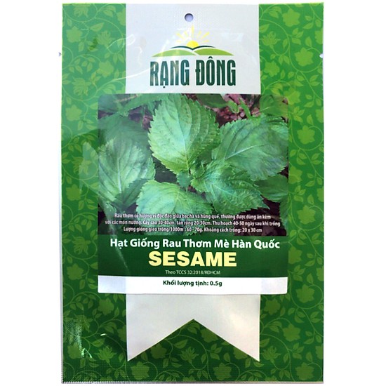 Hạt Giống Rau Thơm Mè Hàn Quốc Sesame - 0.5Gram