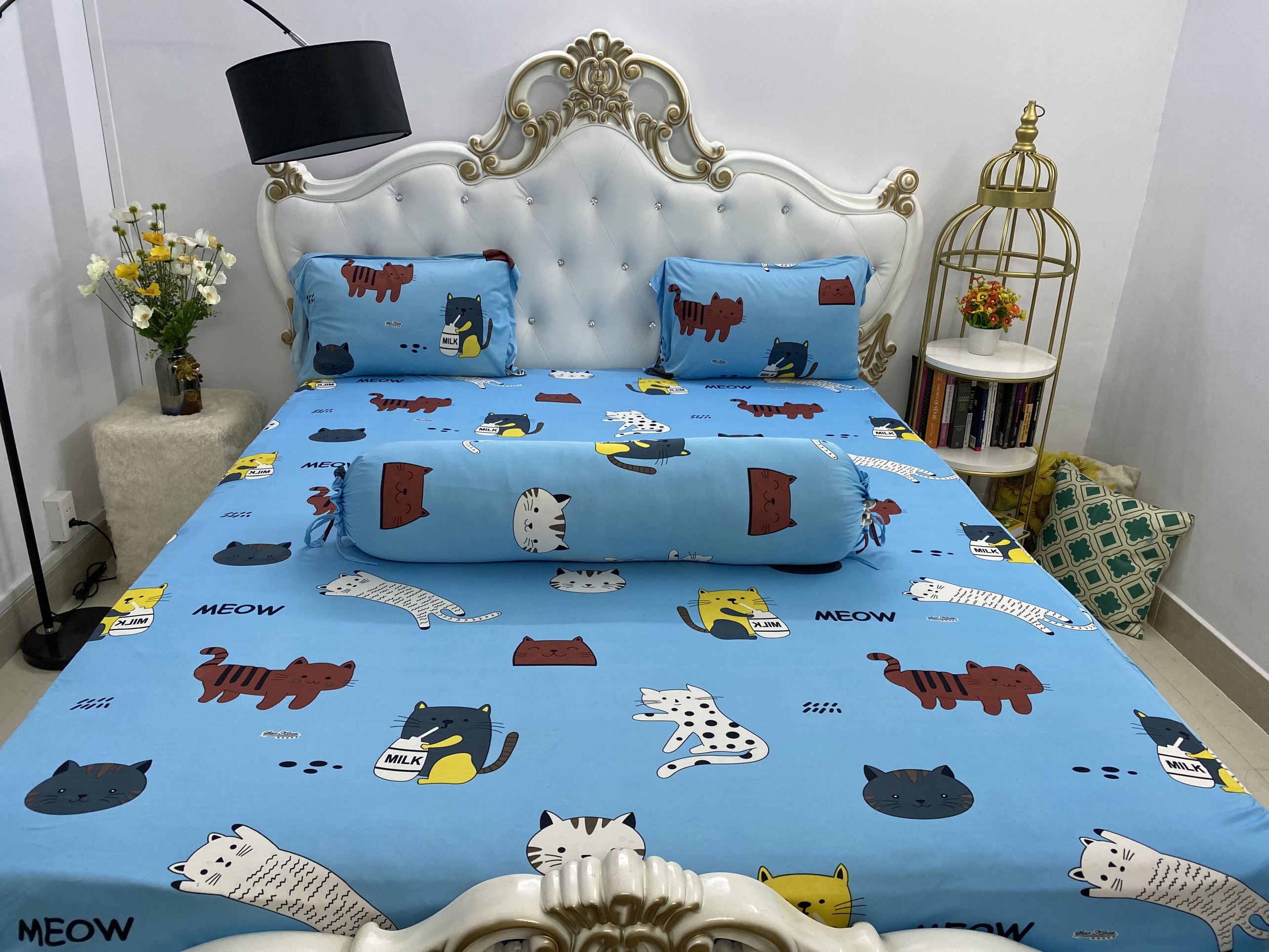 [Hcm]Cool Korean Elastic Pillowcase Set { 4 Pieces }