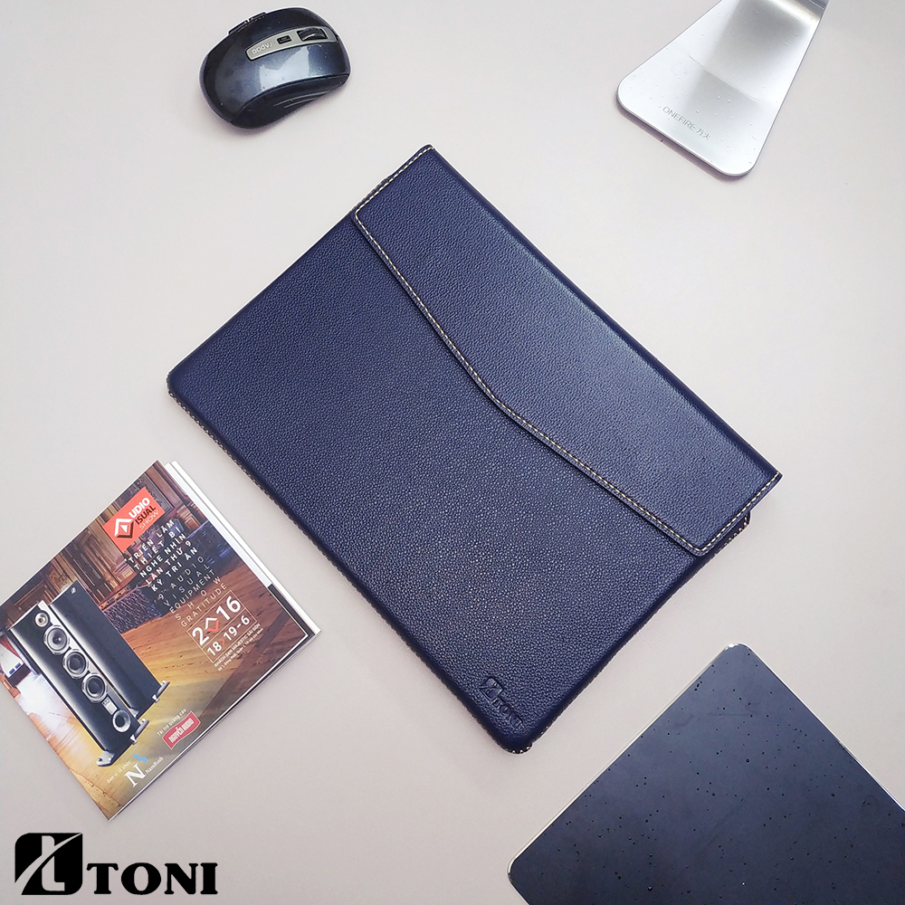 Bao da thật handmade TONI cho Macbook 13Pro (2016 - 2018), Surface Pro 3,4, Pro 2017
