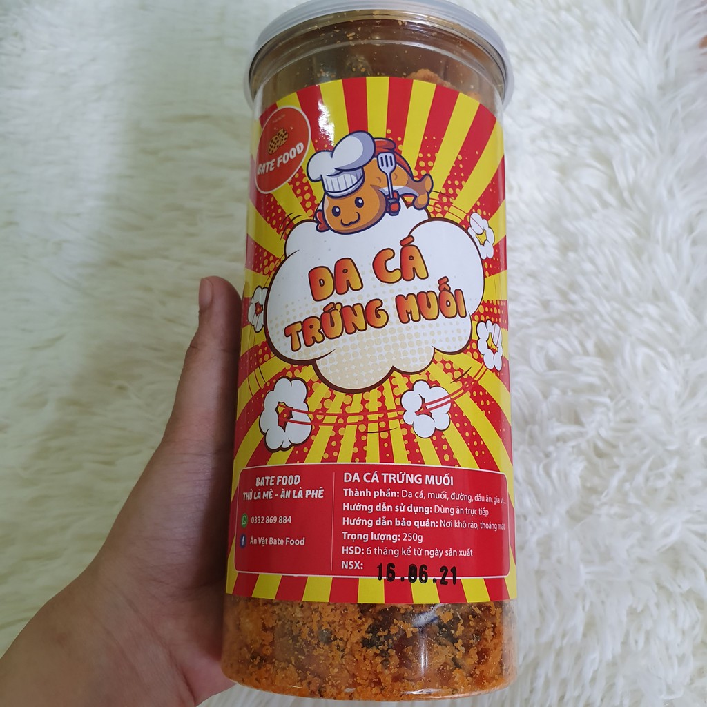 Da Cá Trứng Muối 250g Siêu Ngon Đồ ăn vặt
