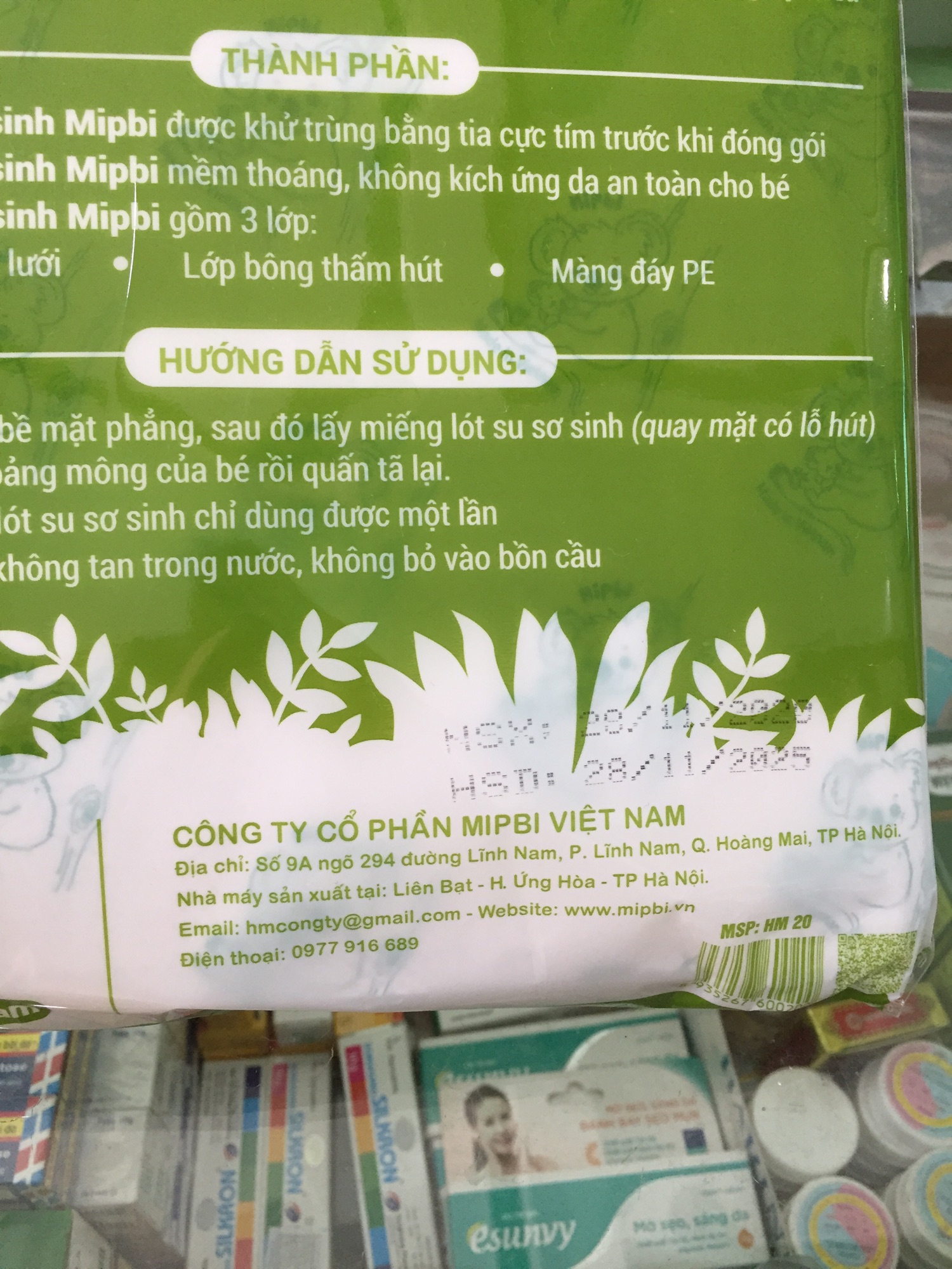 Lót phân su mipbi