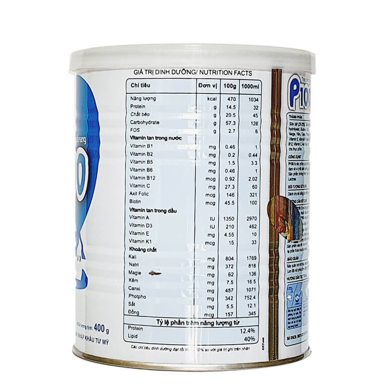 Sữa P100 900g (trẻ từ 1 - 10 tuổi)