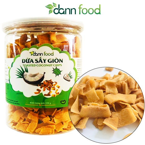 [Nguyên Chất] Dừa Sấy Giòn Ít Đường 150g Dann Food