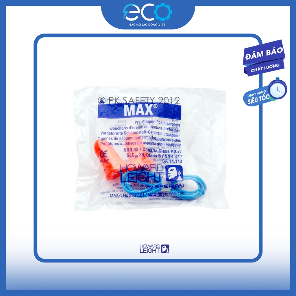 Nút Tai Chống Ồn Kèm Dây Howard Leight MAX-30P