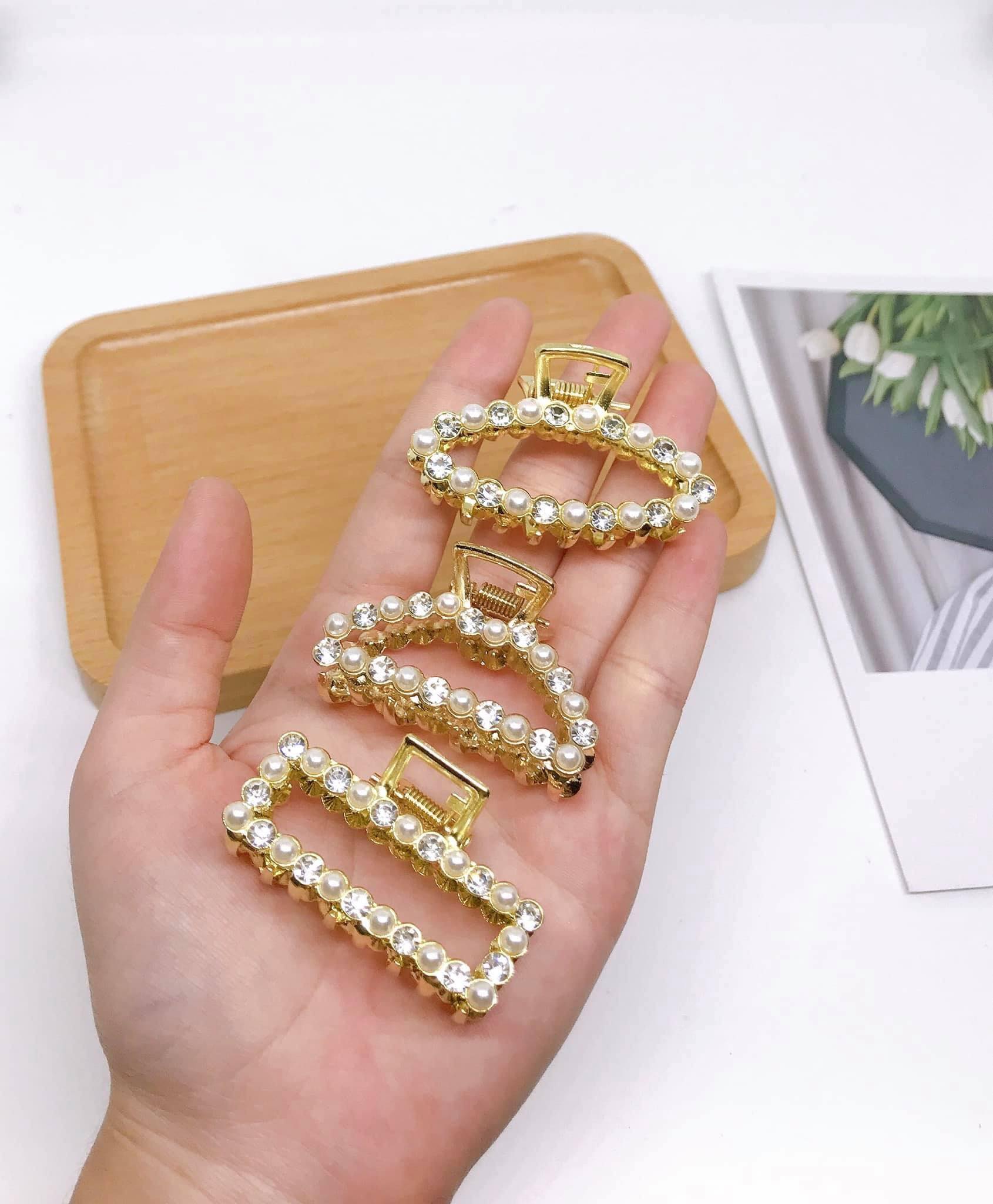 [HCM]Kẹp kim loại đính đá nhỏ