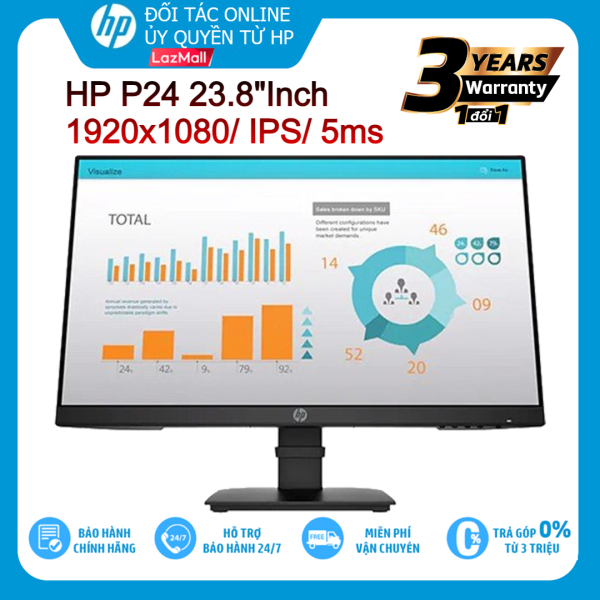 Bảng giá [VOUCHER 10% - MAX 500K] Màn hình LCD HP P24 23.8Inch 1920x1080/IPS/250 cd/m²/5ms - Hàng chính hãng new 100% Phong Vũ