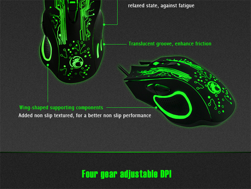 Chuột Gaming Imice X9 Quang Học Có Dây 2400 Dpi