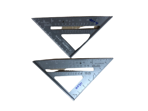 Thước mòi nhôm xám bạc 18cm
