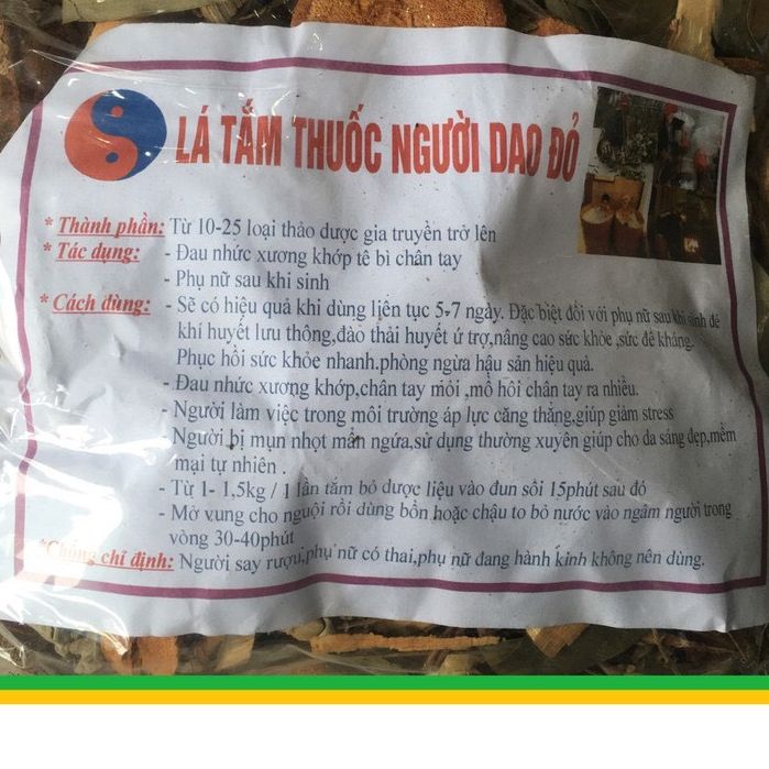1kg lá tắm dân tộc dao đỏ 32 vị