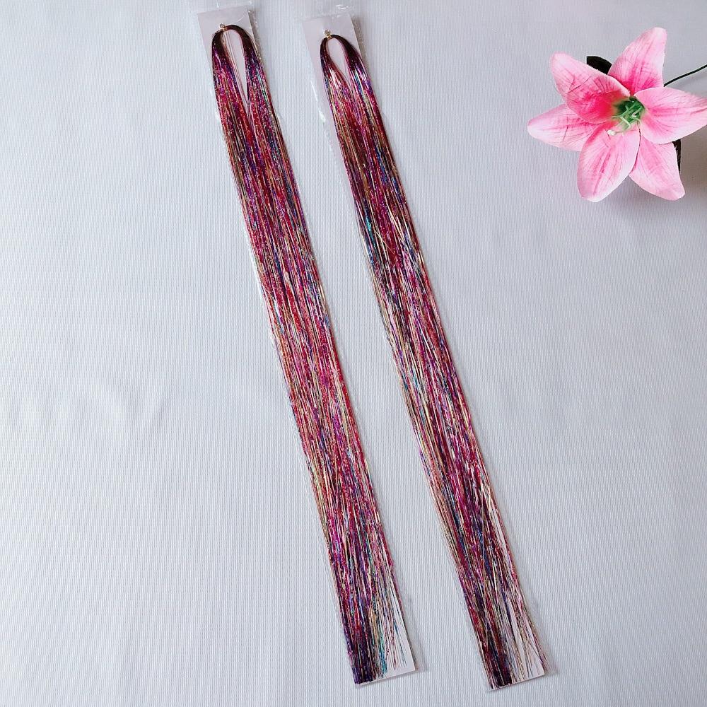 [HCM]COMBO 2 TÉP LINE TÓC KIM TUYẾN CỘT 7 MÀU GỢI CẢM (1 tép khoảng 80-100 sợi dài 55-60cm. Mua 2 tặng 1 mini tattoo)