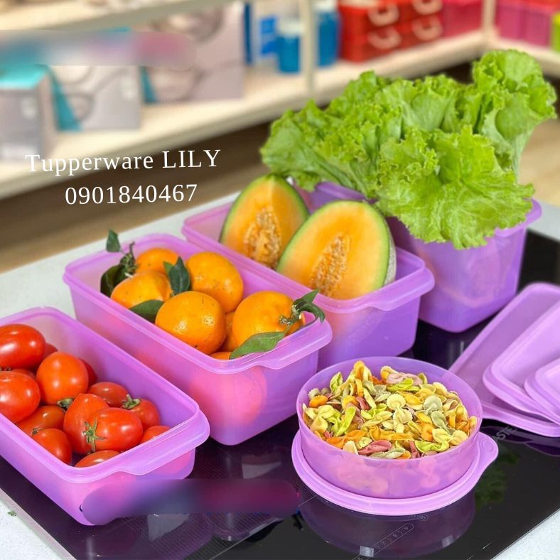 Bộ hộp trữ mát Freshia tím (5 hộp) Tupperware