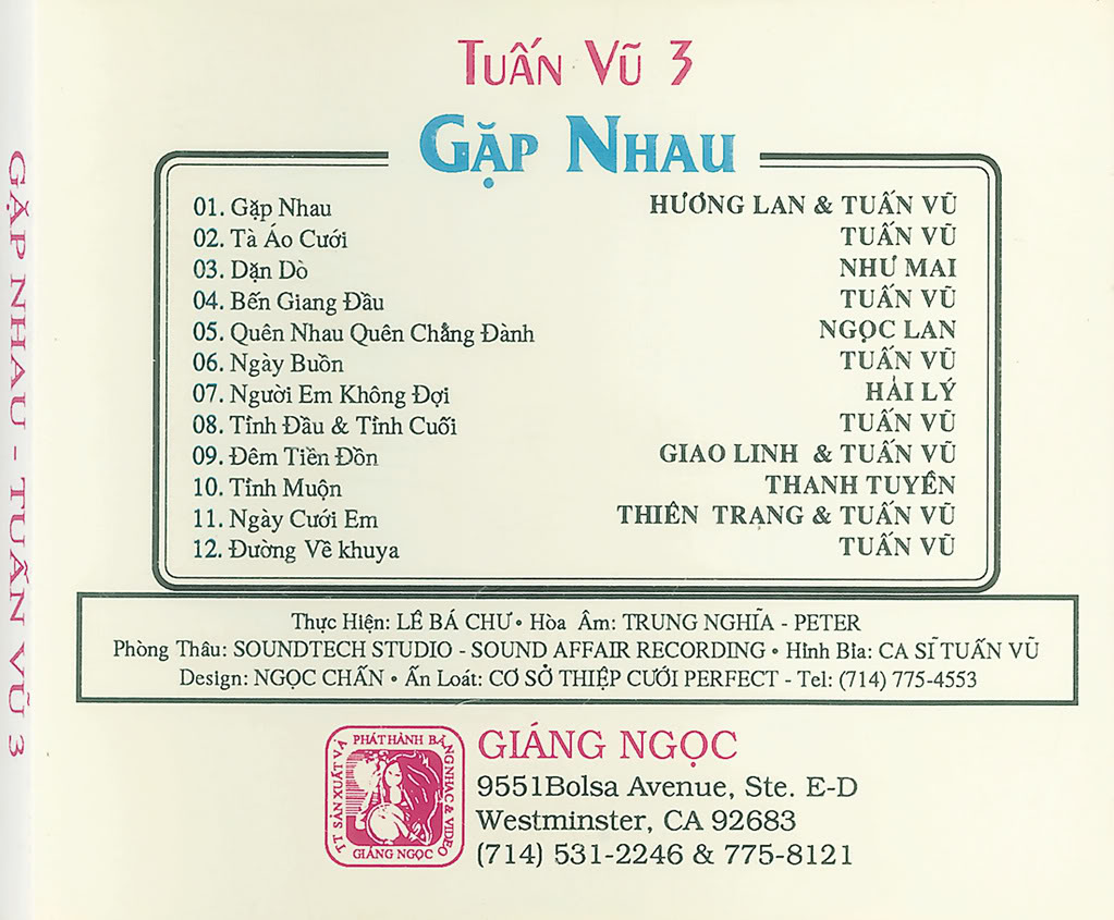 Bộ 8 đĩa cd nhạc Tuấn Vũ 1