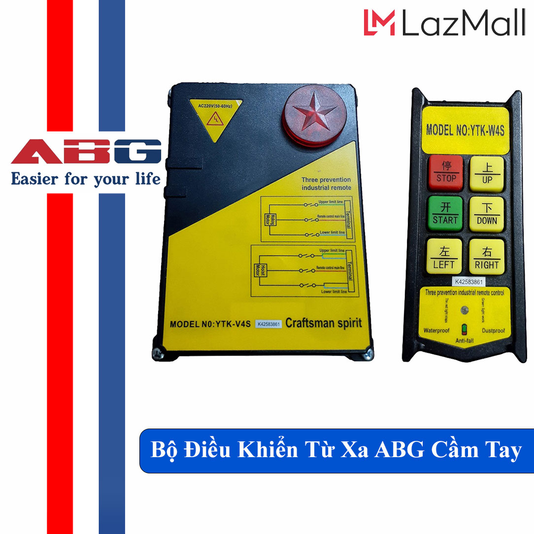 Bộ điều khiển từ xa abg cầm tay chuyên dụng dành cho tời rùa điện xây dựng đa chức năng