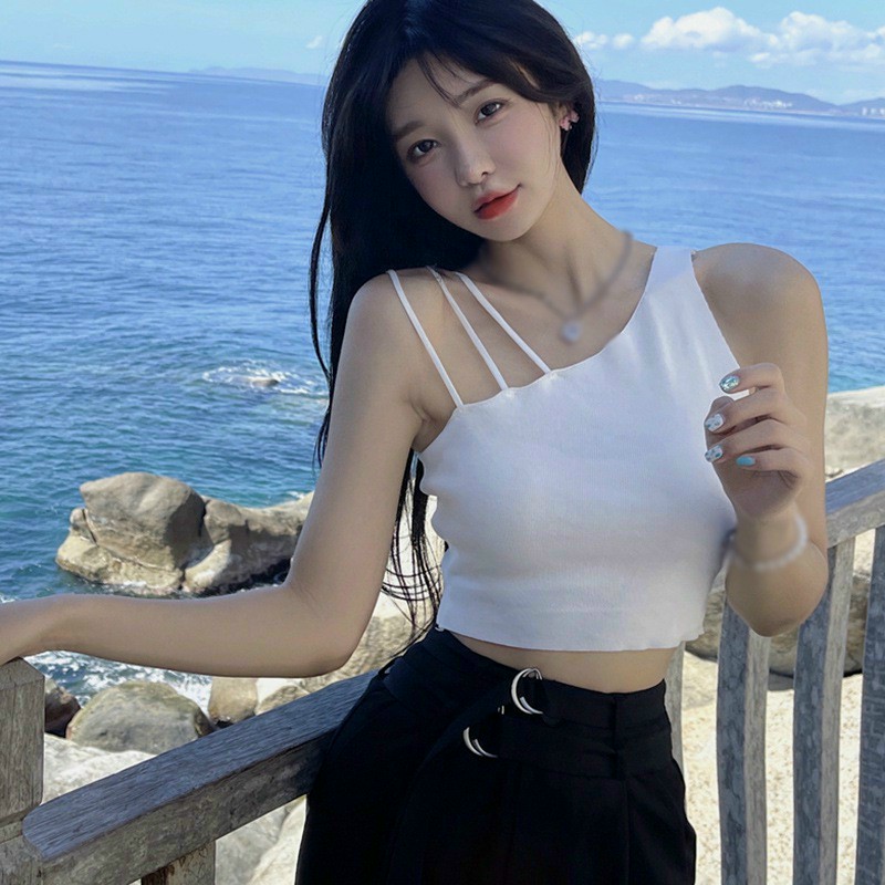 Áo Thun Croptop Lệch Vai Siêu Đẹp co giãn 4 chiều
