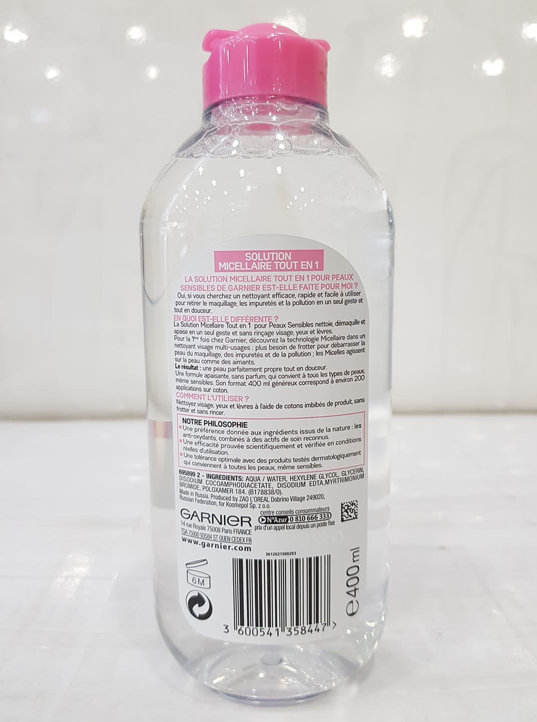 Nước Tẩy Trang Garnier SkinActive 400ml Pháp