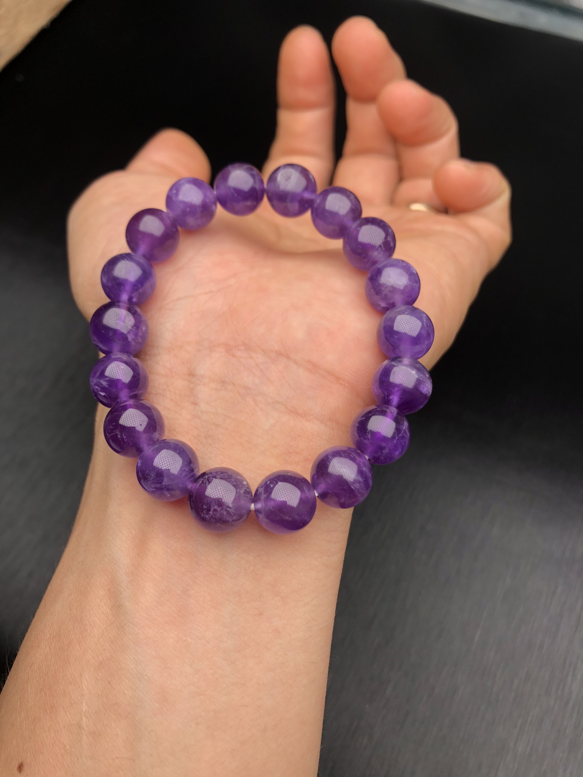 [FreeshipMAX] Vòng Tay Đá Thạch Anh Tím Tự Nhiên - Natural Amethyst 10mm