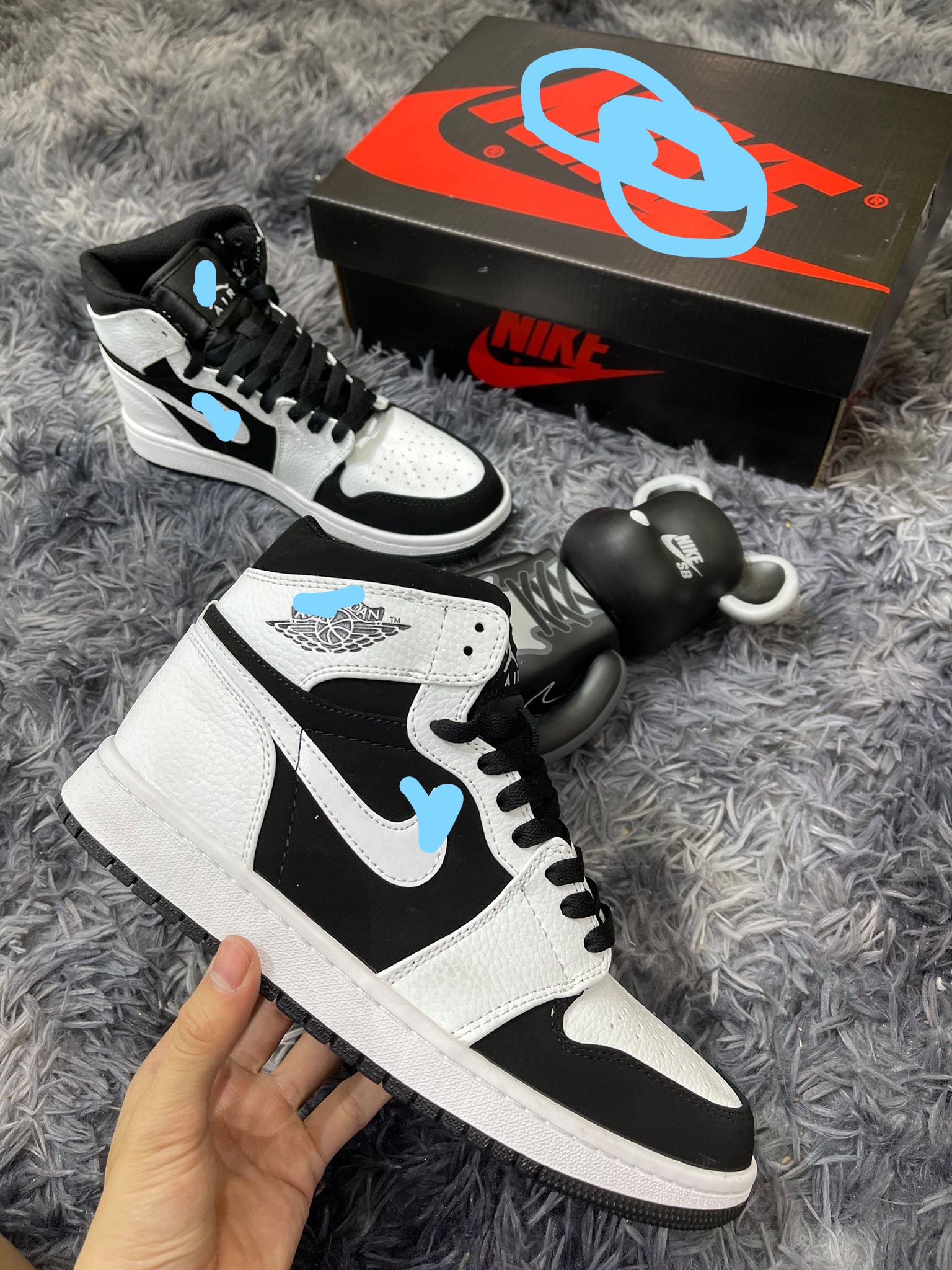 (FREESHIP+ QUÀ TẶNG)Giày Sneaker JD PANDA TRẮNG  [Full Box] D&P HÀNG SIÊU CẤP